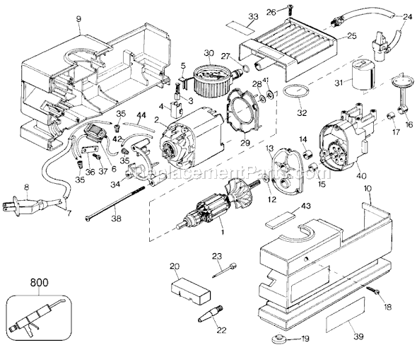 Page A Diagram and Parts List for 9527-04 Type 2 Black and Decker Compressor